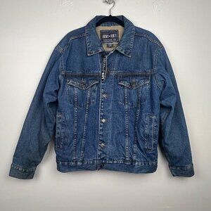 NWT Army Navy 100% Cotton Sherpa Lined Denim Button Up Jean Jacket Size M